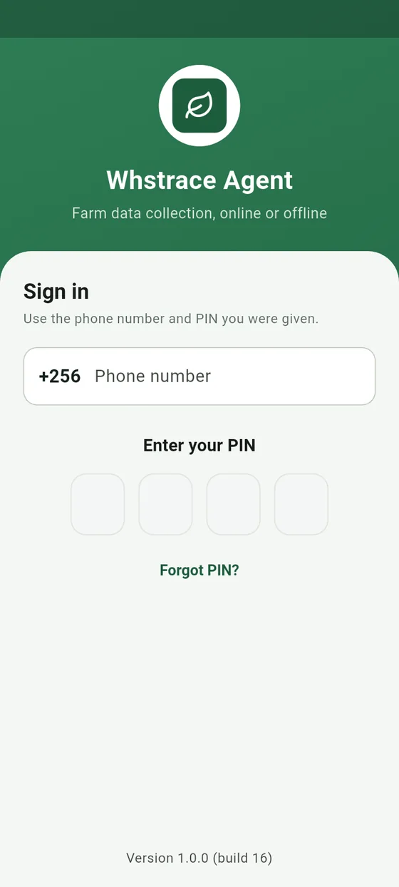 Sign in with phone and PIN