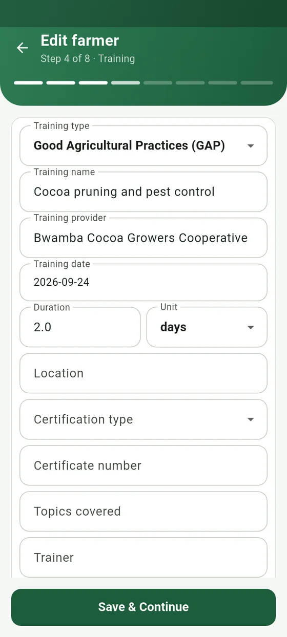 Training and certification